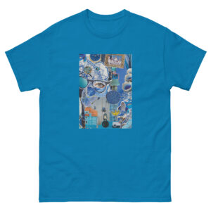 Tshirt uniseks collage 'Blauw'
